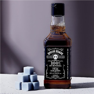 Подарочный набор «Крутой мужик», гель для душа виски 250 мл и мыло для рук 90 г, Чистое счастье