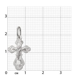 187.55 крест из серебра штампованный белый