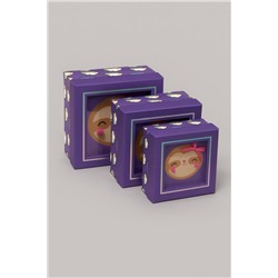 Набор подарочных коробок 3 в 1 «Cute sloth», 15*15*6.5-17*17*8-19*19*9.5