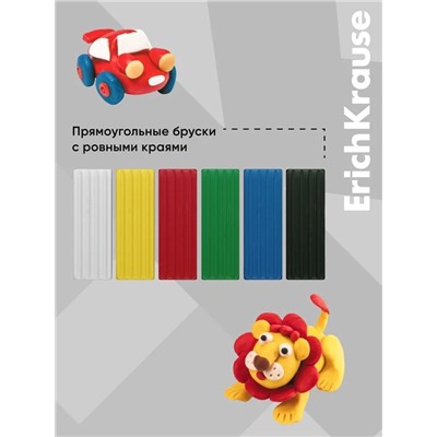 Пластилин 10 цветов 160 г Erich Krause, европодвес, экономичная упаковка