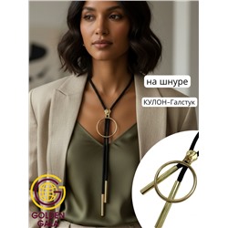 Кулон-галстук на текстильном шнуре "Женская грация" Арт КШ2130/24