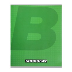 Тетрадь предметная 36 листов в клетку, Calligrata «MonoTone. Биология», обложка мелованная бумага, серые листы