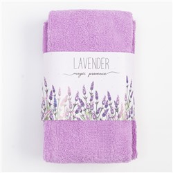 Набор махровых полотенец Этель Lavender 30х30 см - 3 шт, 340 г/м2, 100% хл
