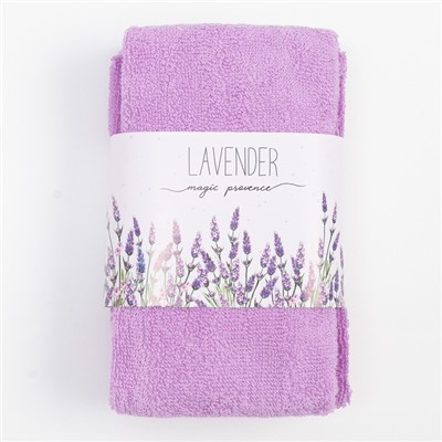 Набор махровых полотенец Этель Lavender 30х30 см - 3 шт, 340 г/м2, 100% хл