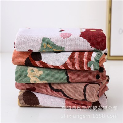 Gauze cartoon children's sweat towel, wholesale