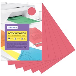 Бумага цветная OfficeSpace "Intensive Color", А4, 80г/м2, 100л., (красный)