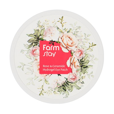 Гидрогелевые патчи для глаз FarmStay Rose & Ceramide Hydrogel Eye Patch с экстрактом дамасской розы и керамидами 60 шт