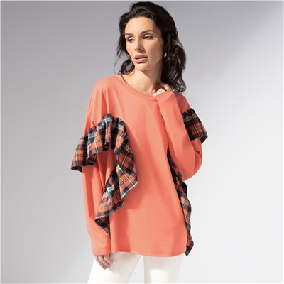 Лонгслив дизайнерский, Гардеробная магия (лососевый)