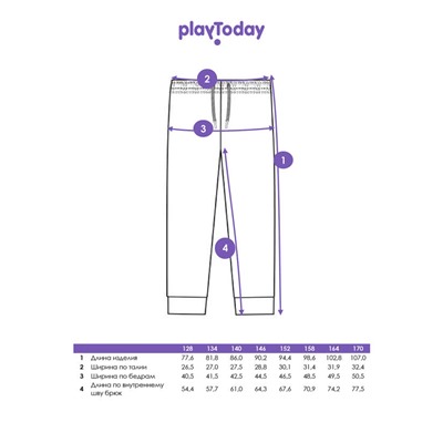 Брюки флисовые для девочки