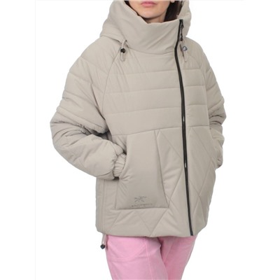 270 GRAY/BEIGE Куртка зимняя облегченная женская (верблюжья шерсть)