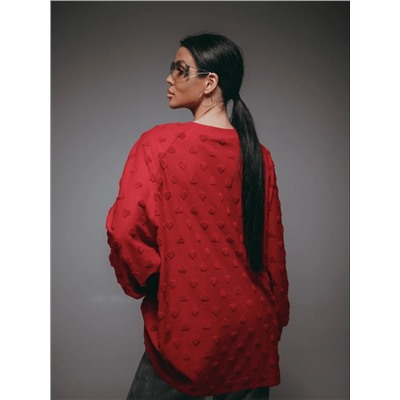 Свитшот Ребекка махра бордо Лт