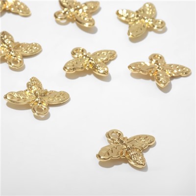 Подвеска «Пчела», набор 10 шт., цвет золото