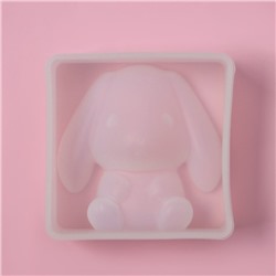 Молд Доляна «Зайчонок», силикон, 6.3×6.2 см, прозрачный