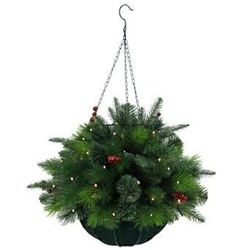 GAEM Кашпо хвойное с подсветкой, 50 LED ламп, 200 веток, (3*АА н/п), L53 W53 H74 см