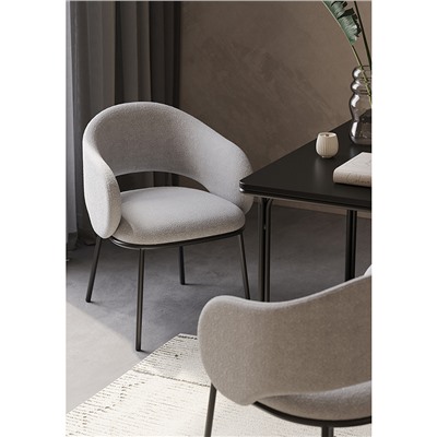 Стул Coastal, букле, дымчато-серый