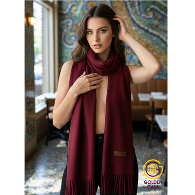 Шарф теплый женский кашемировый Арт 2581Ш/07 (темно-бордовый)