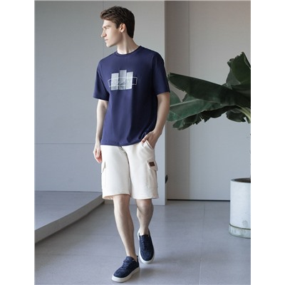 Свободная футболка  с авторским принтом