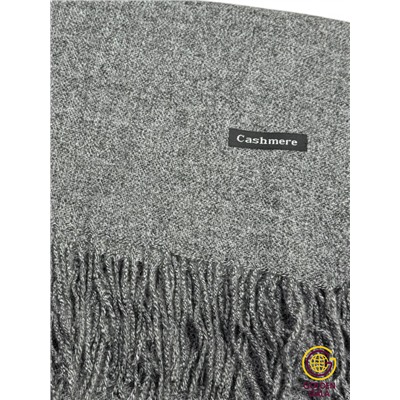 Платок теплый кашемировый однотонный (Меланж) Арт 9039/10 темно-серый