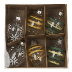 Набор из 6-ти изделий декоративных подвесных "Яйцо" (4*6,5), L14 W14 H4,5 см