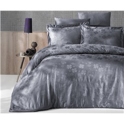 Сатиновое Постельное Белье Евро 2 сп. JACQUARD SATEN First Choice