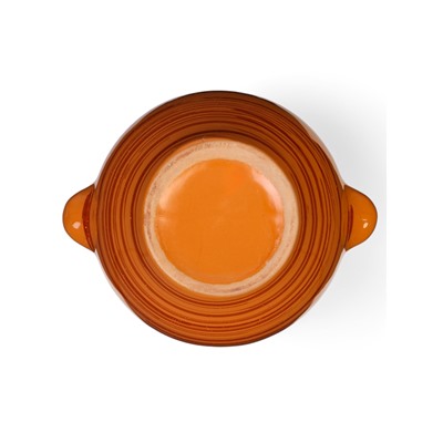 Горшочек для запекания Борисовская керамика «Тигровая», 500 мл, 10×10.5 см, оранжевый