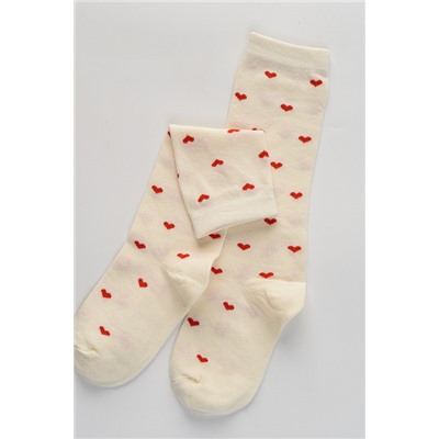 Детские гольфы Любимка (набор 2 пары) / экрю, розовый