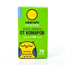 Дополнительный флакон-жидкость от комаров "Комарофф", без запаха, 70 ночей, флакон 45 мл