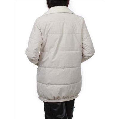 S24-236 LT. BEIGE Куртка демисезонная женская (100 гр. холлофайбер)