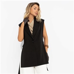 Жилет в тонкую полоску, Сама себе босс в полоску (чёрный)