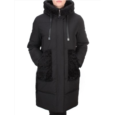 2197-2 BLACK Пальто зимнее женское OLAYEETE (200 гр. холлофайбера)