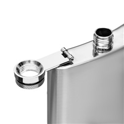 Фляжка Мастер К, 180 мл, подарочная, армейская, 6 oz, нержавеющая сталь, серебристая