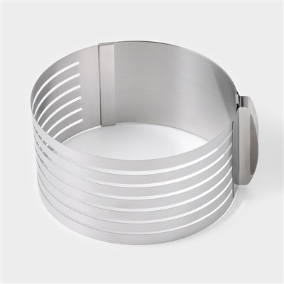 Форма для выкладки и выпечки с регулировкой размера Доляна, d=16-20 см, серебристая