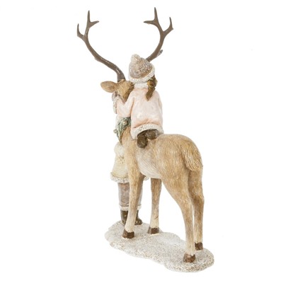 GAEM Фигурка декоративная "Олень и дети", L18 W6,5 H21,5 см