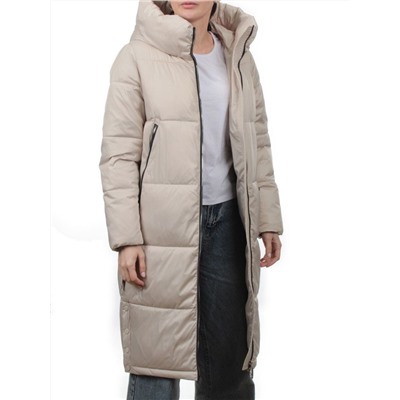 868 LT. BEIGE Пальто зимнее женское (170 гр. холлофайбер)