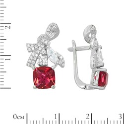 Серьги 'Ленточка' с фианитами ТГСК.797Ф3
