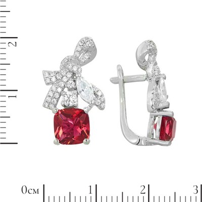Серьги 'Ленточка' с фианитами ТГСК.797Ф3