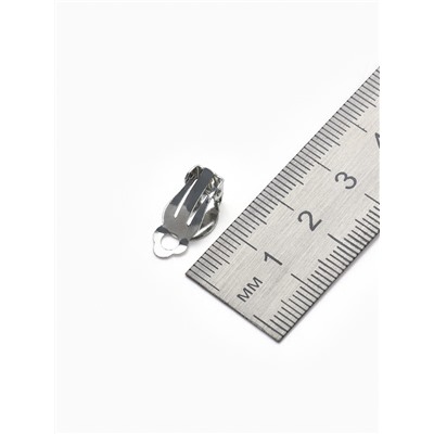 Основа под серьги-клипсы, 17 мм (набор 5 пар), цвет серебро