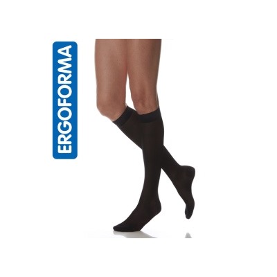 321 Гольфы женские антиварикозные (2 класс, 23-32 мм рт ст.) Ergoforma р.2 (черный)