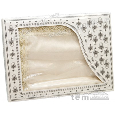 Скатерть КДК с Гипюром в Подарочной Коробке 160x220 см KDK - Zelal