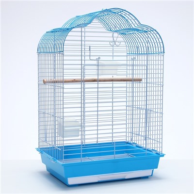 Клетка для птиц Bd-3/1o, раскрывающаяся крыша, 47,5 х 37 х 70 см, (фасовка 6 шт) голубая