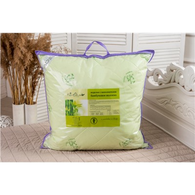 Подушка "Бамбук" тик на молнии лебпух+бамбук,стег,лента,сумка(Н)