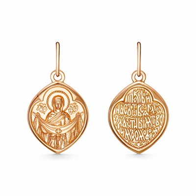 Образ Покрова из серебра литье золочение