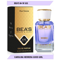 Beas W533 Carolina Herrera Good Girl Women edp 50 ml, Парфюм женский Beas W533 создан по мотивам аромата Carolina Herrera Good Girl