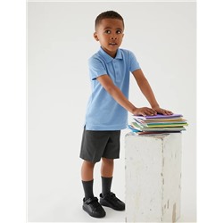 2pk Boys' Regular Leg School Shorts (2-14 Yrs)