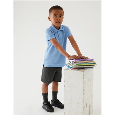 2pk Boys' Regular Leg School Shorts (2-14 Yrs)
