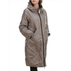 22098 DK.BEIGE Куртка демисезонная двухсторонняя женская (80 гр. синтепон)