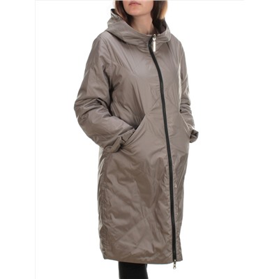 22098 DK.BEIGE Куртка демисезонная двухсторонняя женская (80 гр. синтепон)
