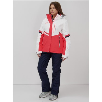 Горнолыжный костюм женский зимний УЦЕНКА белого цвета 02804Bl