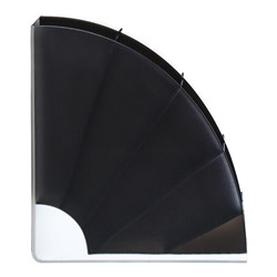 Органайзер-подставка настольный, deVENTE. Fan, 155×176×68 мм, пластик, чёрный