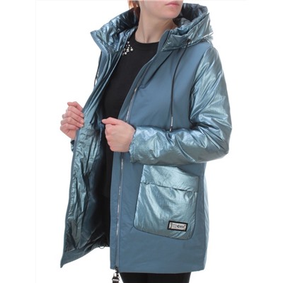 BM-926 GRAY/BLUE Куртка демисезонная женская АЛИСА (100 гр. синтепон)
